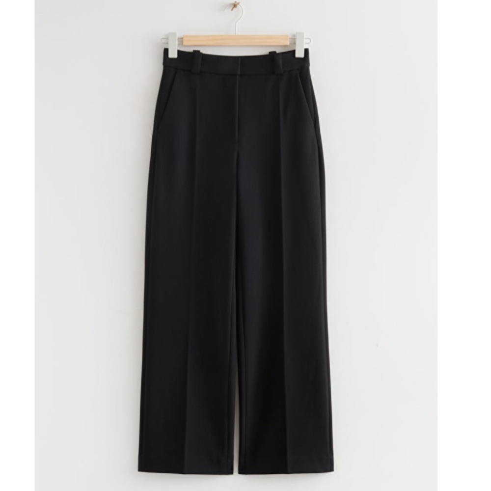 & Other stories wide press crease trousers